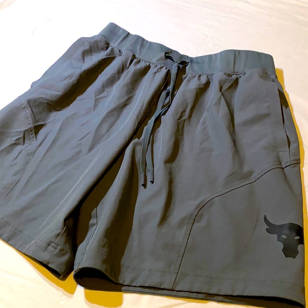 Size L men’s gray Under Armour shorts